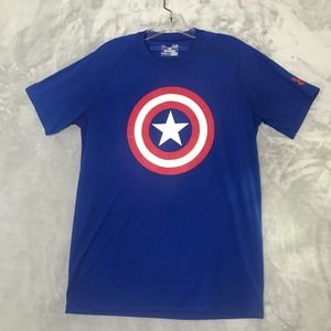 Under Armour Alter Ego Marvel's Captain America Loose HeatGear T-Shirt Mens S